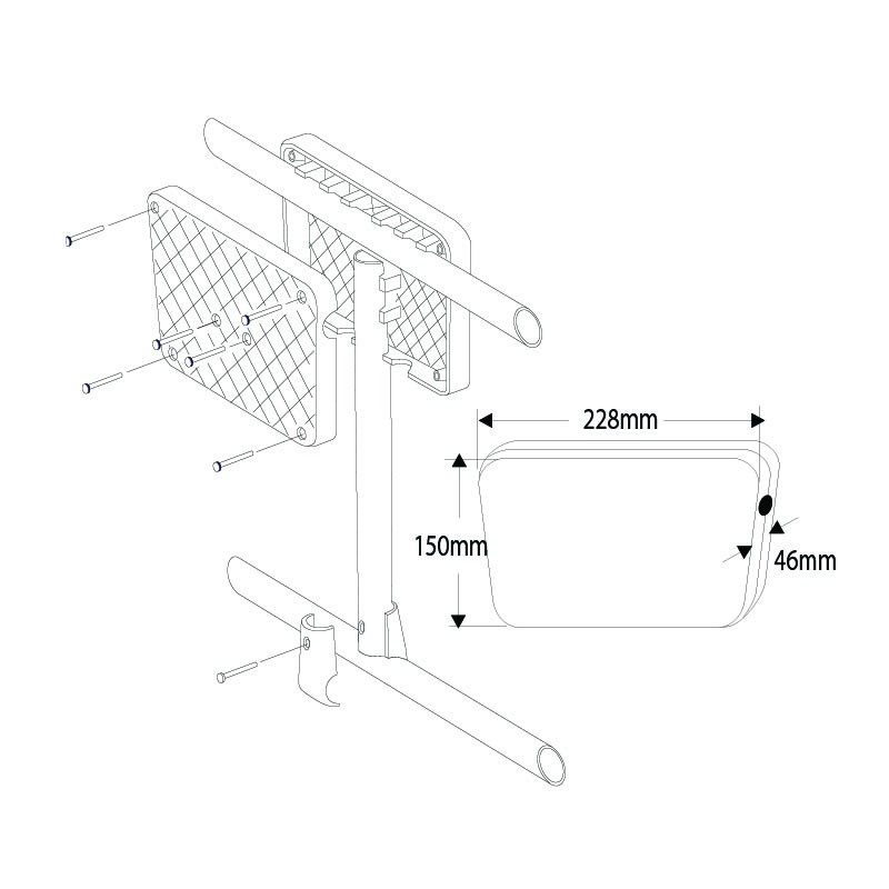 Βάση Εφεδρικής Μηχανής, για Εγκατάσταση στα Ρέλια, Άσπρη Αξεσουάρ Εξωλέμβιων Μηχανών