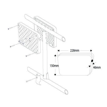 Βάση Εφεδρικής Μηχανής, για Εγκατάσταση στα Ρέλια, Άσπρη Αξεσουάρ Εξωλέμβιων Μηχανών
