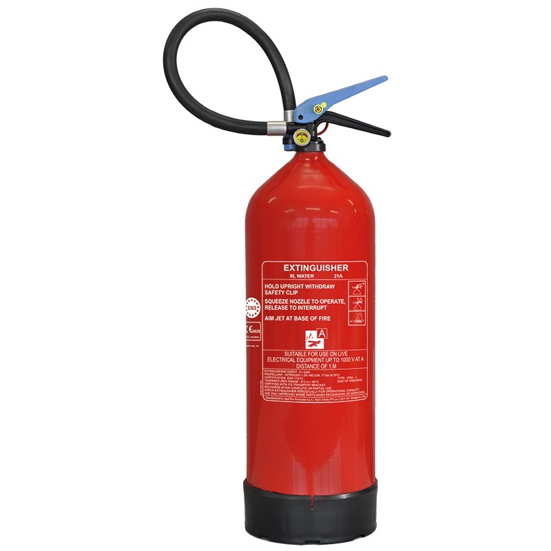 LALIZAS Fire Extinguisher Water PFAS Free,9L,Stored Pressure, w/wall bracket,SOLAS/MED(EN,GR,CN) Fire Fighting Equipment
