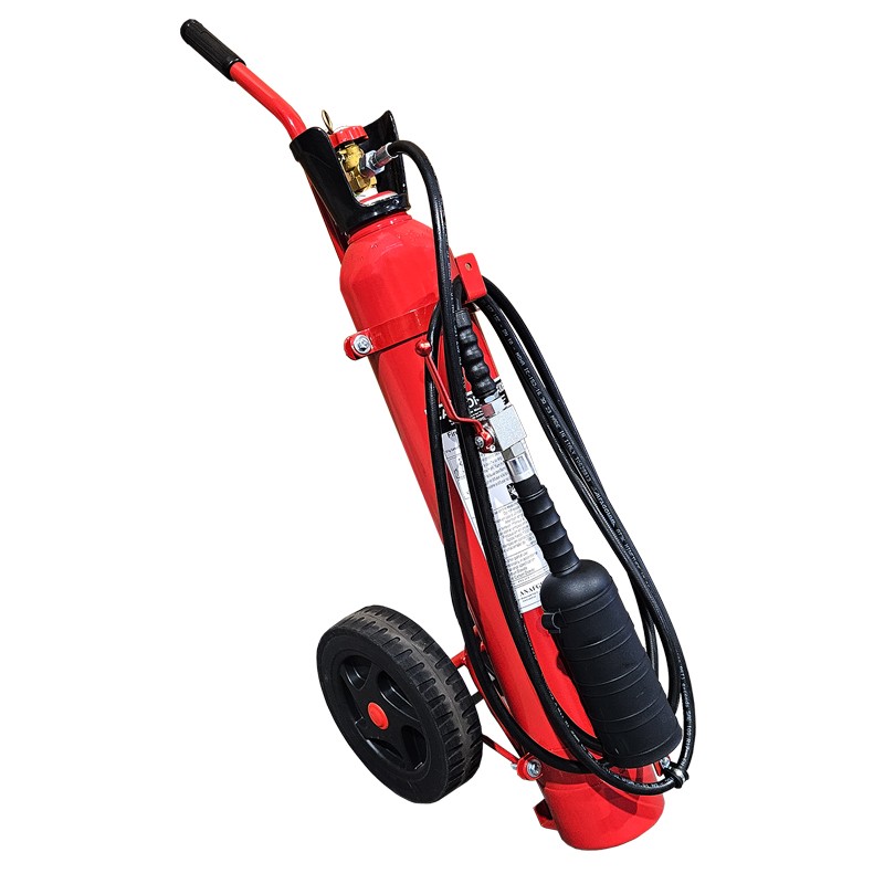Fire Extinguisher Wheeled, CO2, 10kg, w/Hose, Horn & Nozzle, SOLAS/MED (EN,FR,ES,PT) Fire Fighting Equipment