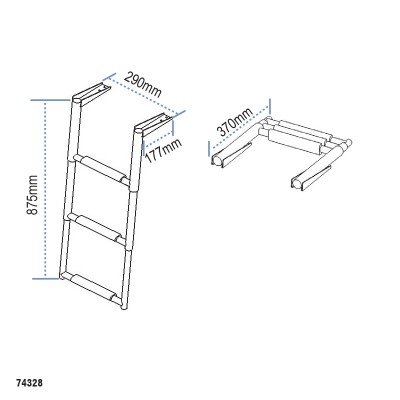 Telescopic Ladder, Inox 316 Boarding Ladders