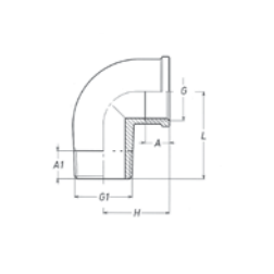 Elbow 90", M-F, ?rass Brass Fittings