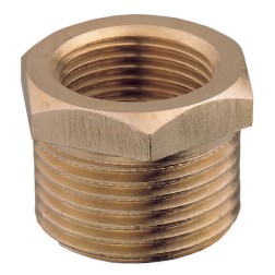 Straight Reducer, M-F, BSPT, Brass Brass Fittings