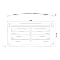 Ventilation Shaft Grilles Cover, ASA, White Ventillation