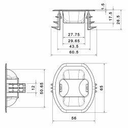 LALIZAS Base for Lifejacket Flashing Light 72349 & 72353 Lifesaving Lights