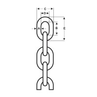 Lofrans' Chain, Hot-Dip Galvanized, Calibrated Chains