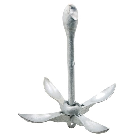 Folding Grapnel Anchor, Stainless Steel 316 & Hot-Dip Galvanized Folding Grapnel Anchors – Galvanized Steel