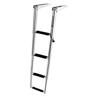 Telescopic Ladder, 4 steps, Inox316 Boarding Ladders