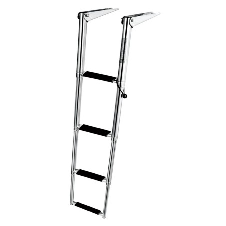 Telescopic Ladder, 4 steps, Inox316 Boarding Ladders