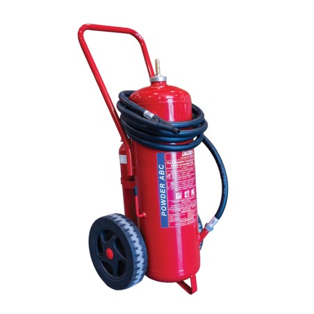 LALIZAS Fire Extinguisher Wheeled Dry Powder,Cartridge Oper.,w/Hose&Horn,SOLAS/MED(EN,GR,ES,CN) Fire Fighting Equipment