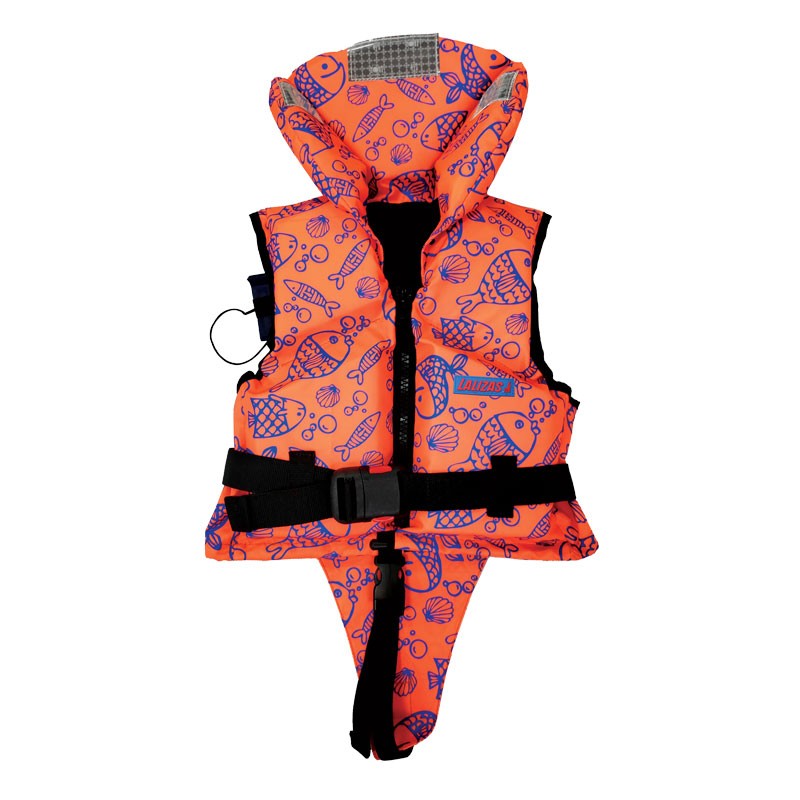 LALIZAS Lifejackets 100N, ISO 12402-4:2020 Fluo Orange with Aquatic Pattern Foam Lifejackets