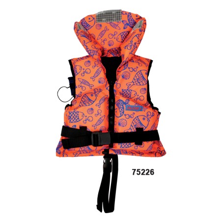 LALIZAS Lifejackets 100N, ISO 12402-4:2020 Fluo Orange with Aquatic Pattern Foam Lifejackets