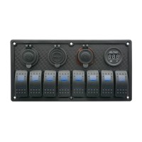 Rocker Switch Panel with LED, 12V/24V, (8 Rockers) Switch Panels & Accessories