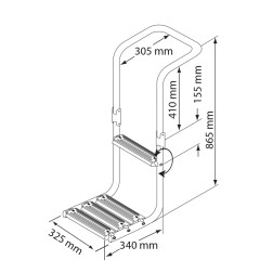 Immersed Platform Ladder, Inox 316 Platforms