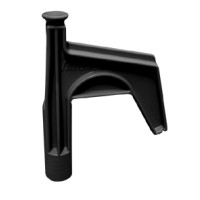 Hook with Thread, Ø22mm, Black Boat Hooks